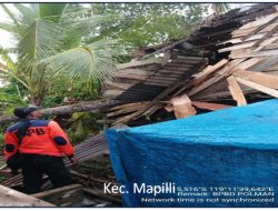 BPBD Sulbar Terima Laporan Pusdalops BPBD Polman Kejadian Angin Kencang di Polewali Mandar