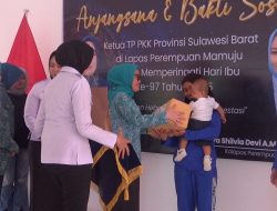 Peringati Hari Ibu ke-97, Ketua TP PKK Sulbar Serahkan Bantuan ke Warga Binaan Lapas Perempuan
